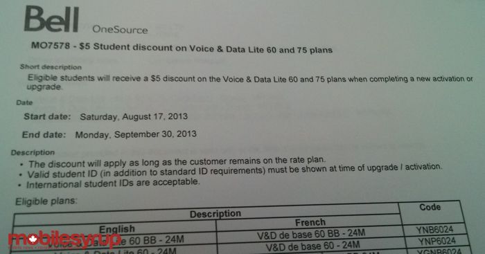 Bell shows students some love, knocks $5 off select rate plans