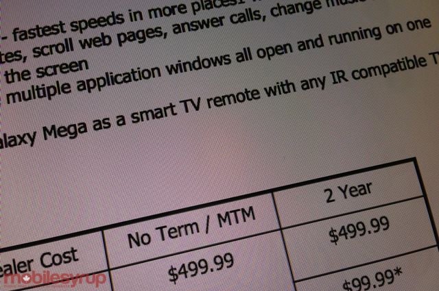 Rogers to release the Samsung Galaxy Mega for $500 outright