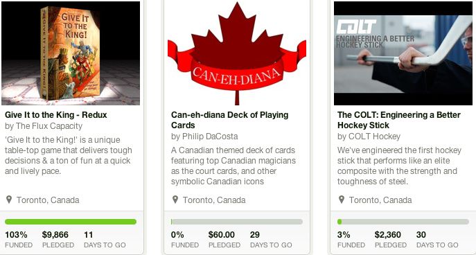 Kickstarter enters Canada with a bang
