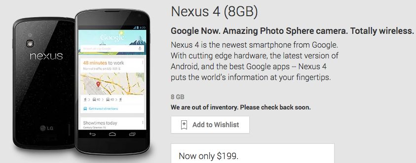 The 8GB Nexus 4 is finished forever, and let’s hope Google forgets it existed