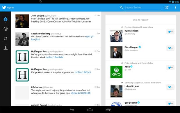 Twitter app for Android tablets leaks online