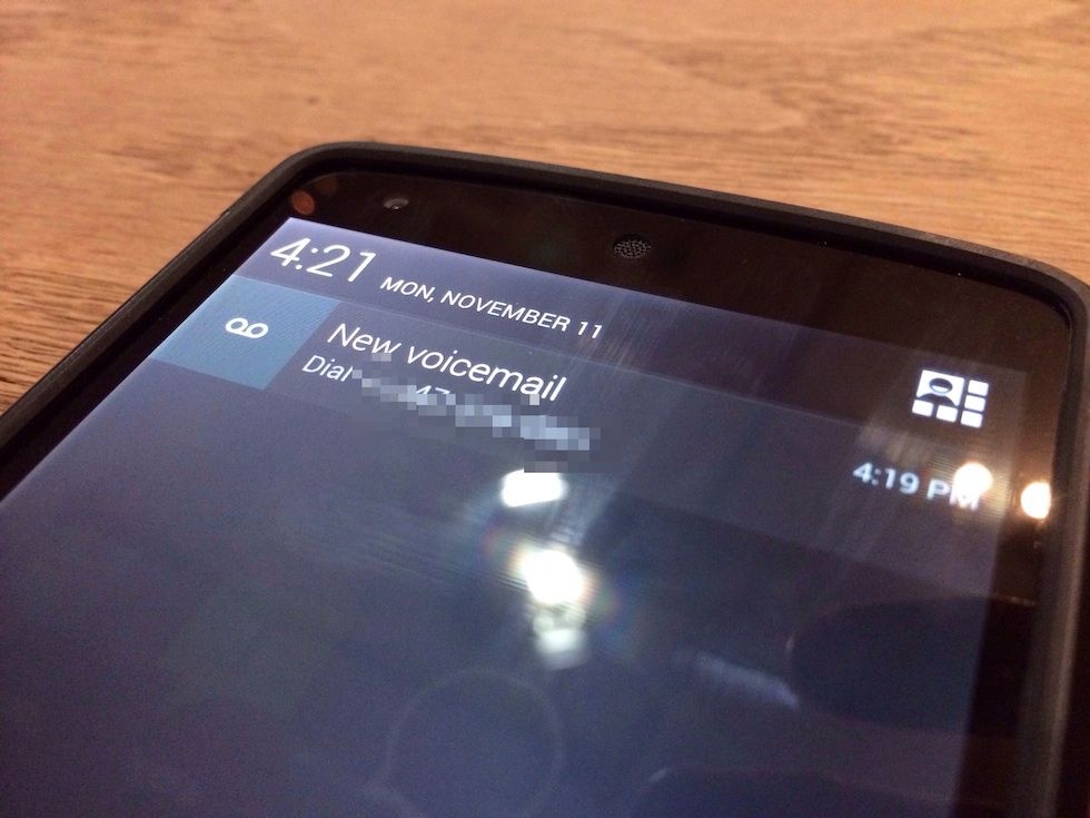 PSA: Nexus 5 voicemail notifications don’t show up until a device reboot