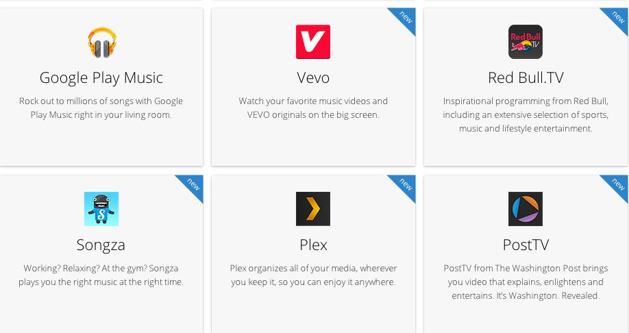 Chromecast gains Songza, Plex and VEVO support, among others, in latest update blitz