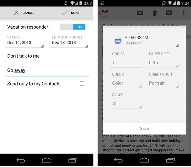 Please don’t leave a message: Gmail for Android now has a Vacation Responder