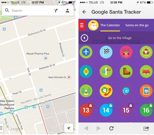 Google Maps for iOS and Android integrate with Gmail for travel details, adds Christmas game Santa’s Village
