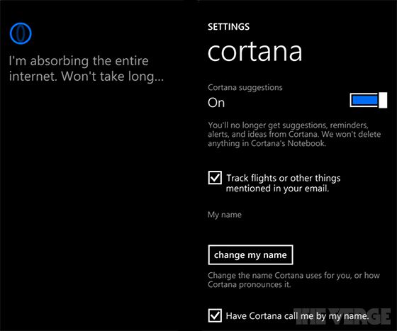 Windows Phone 8.1’s Cortana voice assistant makes an appearance in leaked screenshots