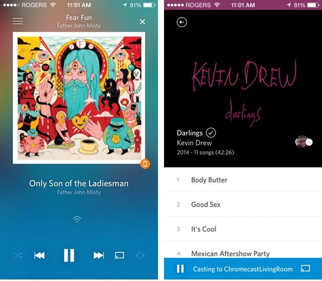 Rdio adds gapless playback to Android app, iOS gets push notifications