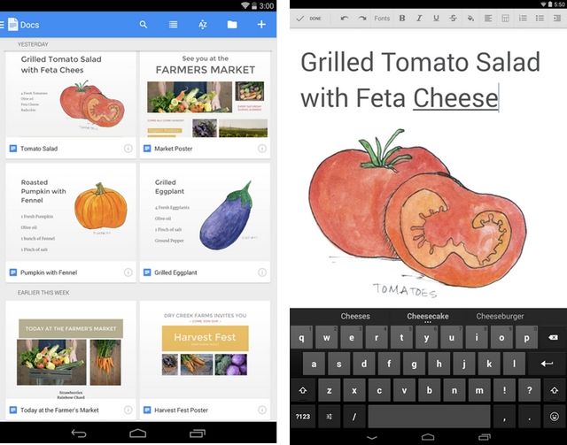 Google releases standalone Docs and Sheets apps for iOS and Android