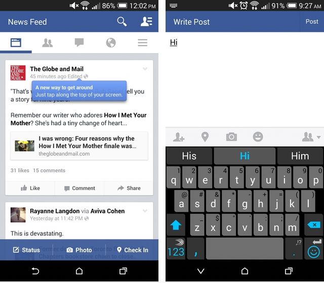Facebook rolling out new Android app design to all alpha testers