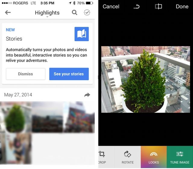 Google+ for iOS adds Stories and new photo editing features