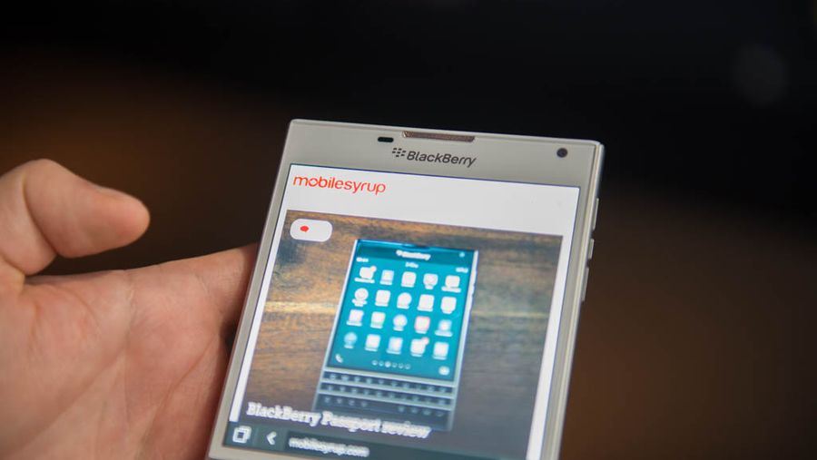 white BlackBerry Passport