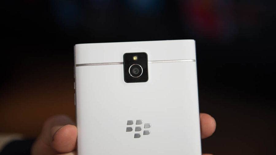 white BlackBerry Passport