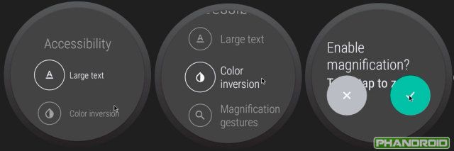 Android Wear with Material Design to bring watch face API, battery monitoring, theatre mode