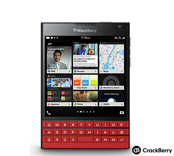 Photo of red BlackBerry Passport appears online
