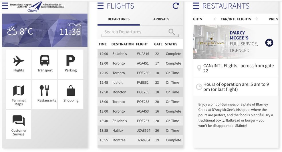 Ottawa Airport launches FlyCanada app, brings ability to check flight status and reserve your parking spot
