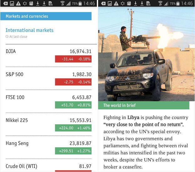 Economist launches new ‘Espresso’ daily news application