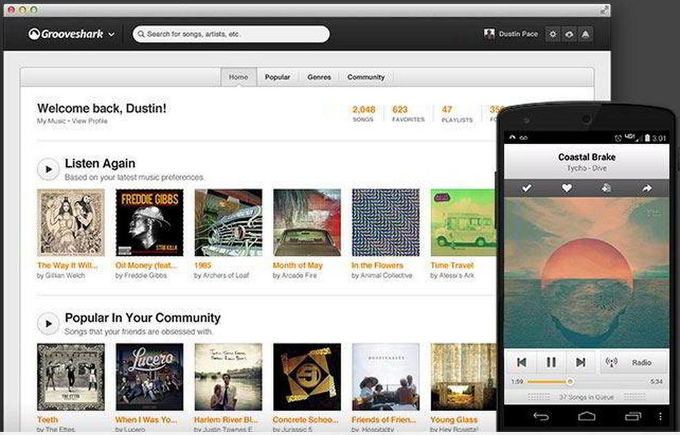 Grooveshark will offer legal streaming service starting January