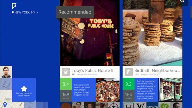 Foursquare Microsoft tablet