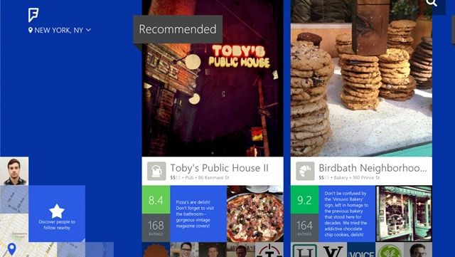 Foursquare Microsoft tablet