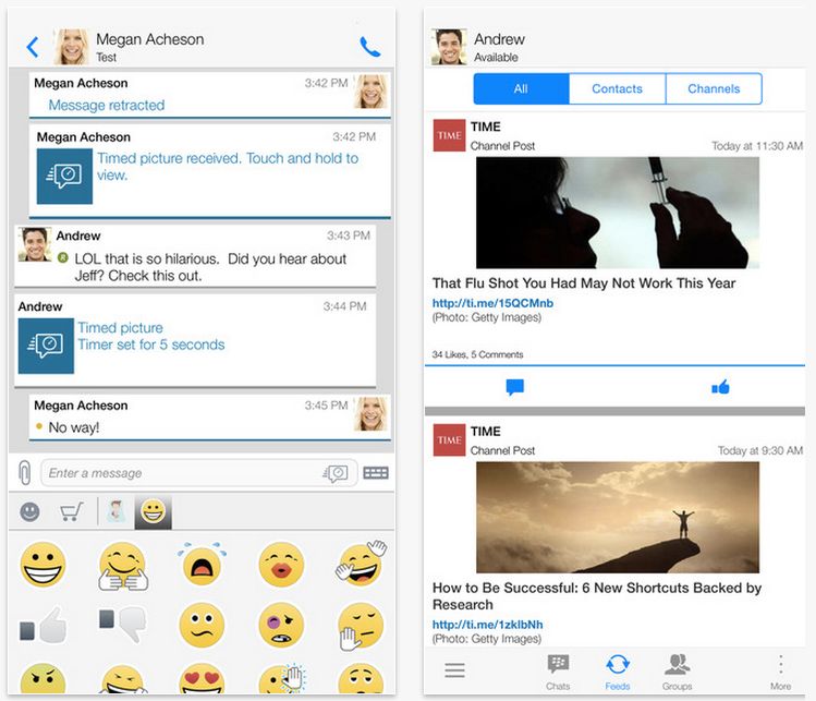 BBM for iOS updated “to look more at home on iOS 8,” brings option to send stickers in group chats