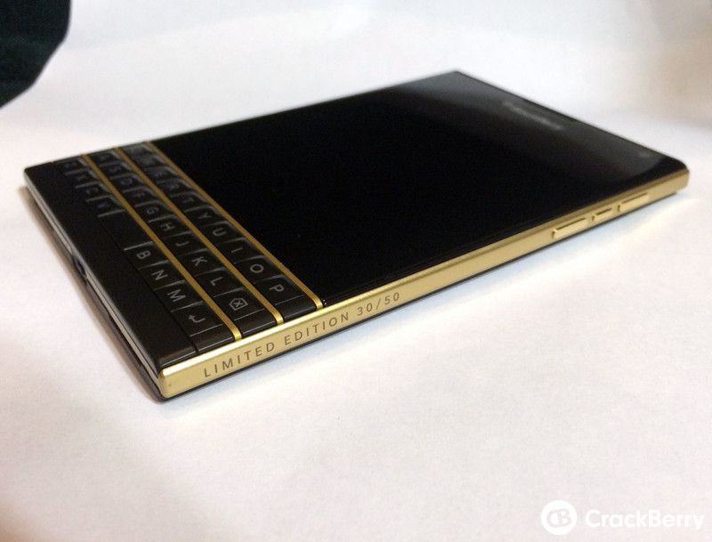 Here’s what the Limited Edition black & gold BlackBerry Passport looks like