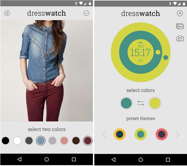 DressWatch will match your Android Wear watch face to anything you can photograph