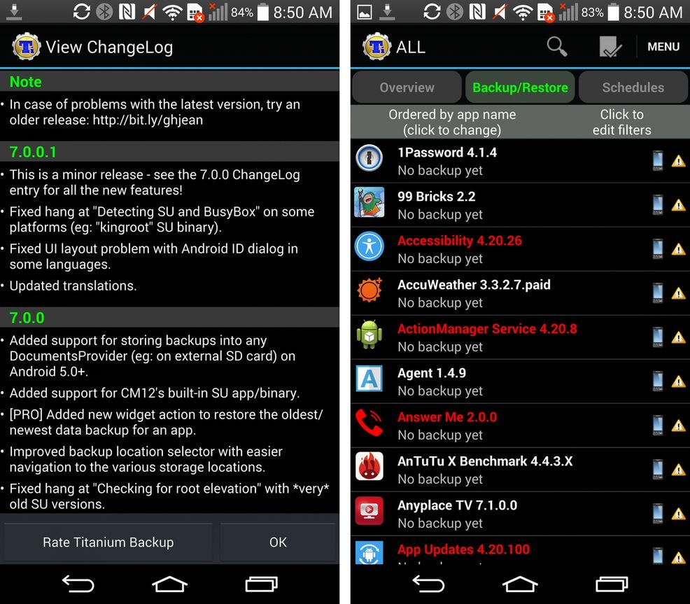 Hey, rooters: Titanium Backup 7.0 is here with Lollipop support