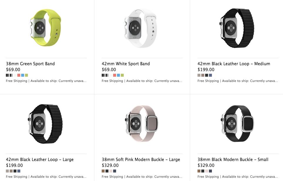 Apple Watch replacement bands priced between $69 and $599 in Canada