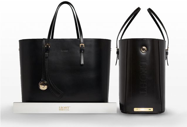 The Leoht is a beautiful purse with a 6,000mAh battery, interior lighting, and wireless charging