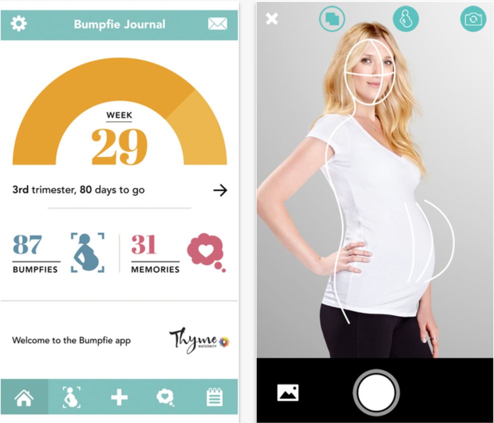 This app wants pregnant women to take a “bumpfie” every day