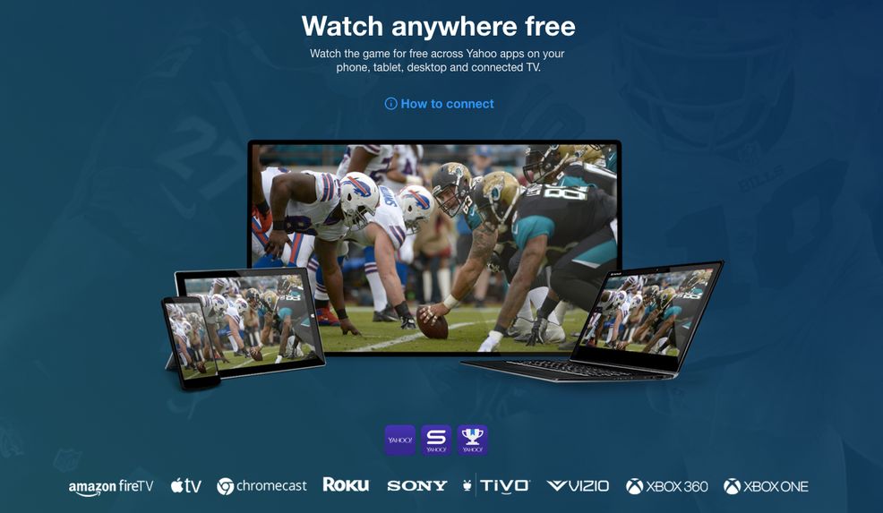 Yahoo will stream an NFL game from London this Sunday