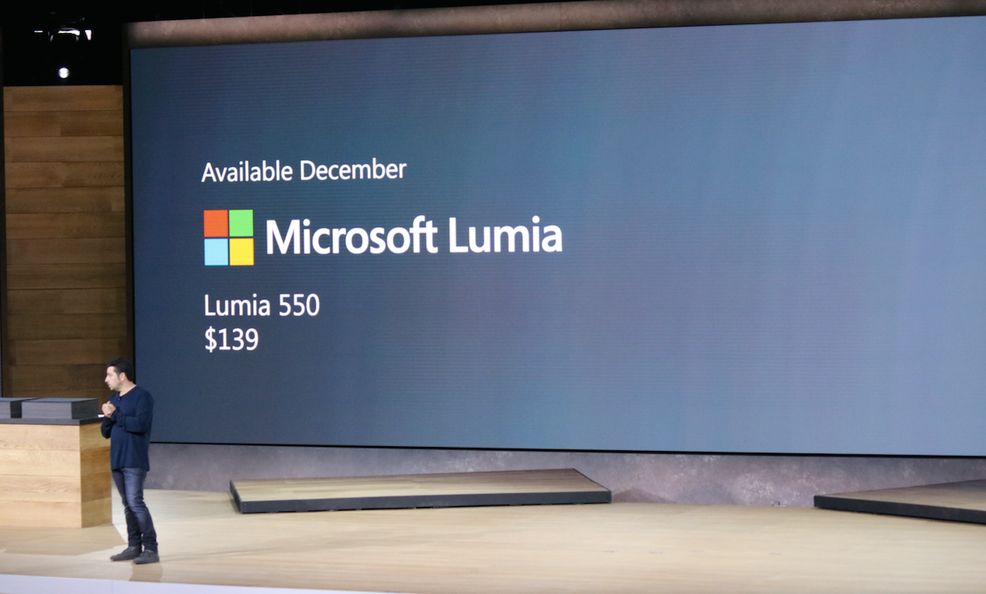 Microsoft quietly announces the Lumia 550