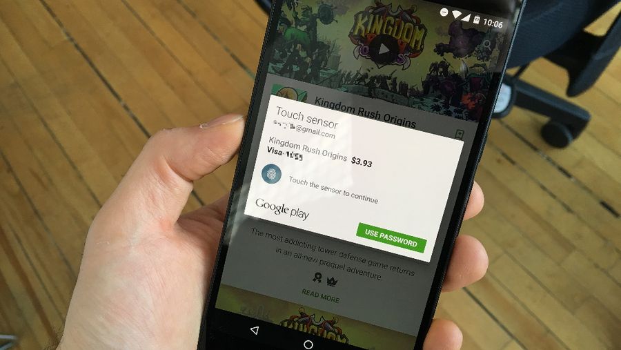 Google Play Fingerprint Support