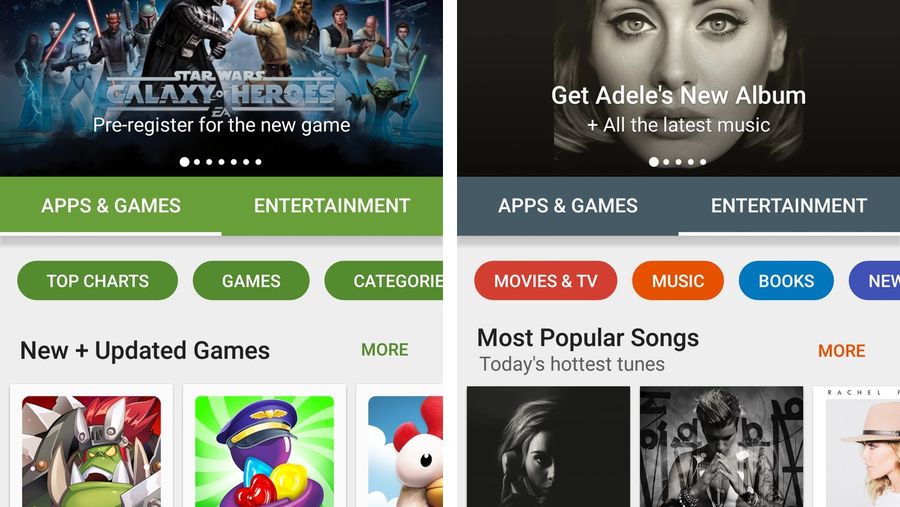 Google Play Redesign