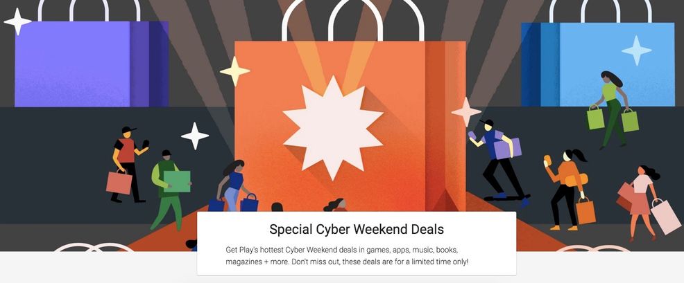 Google launches Cyber Weekend deals on Google Play Store
