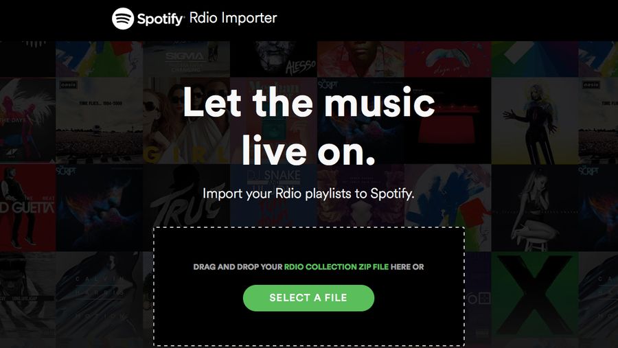 Rdio to Spotify Importer