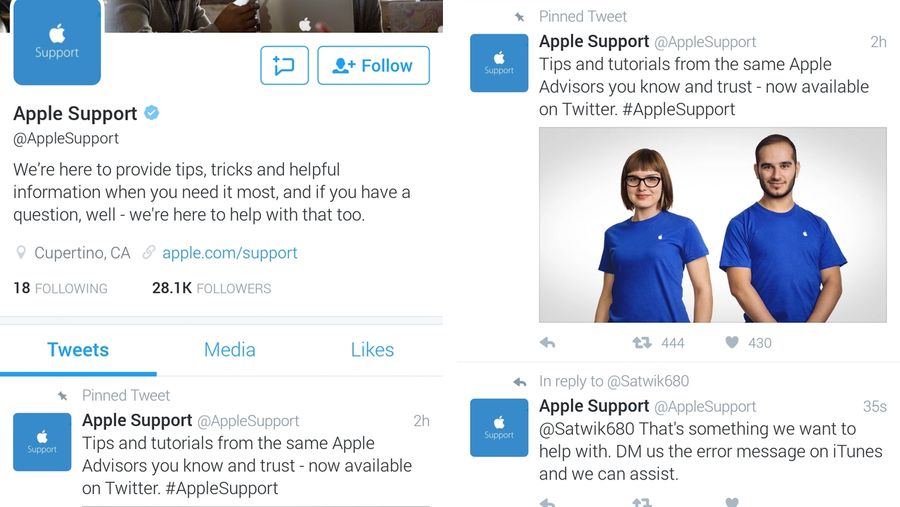 Apple Twitter Support