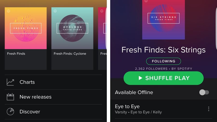 Spotify Fresh Finds