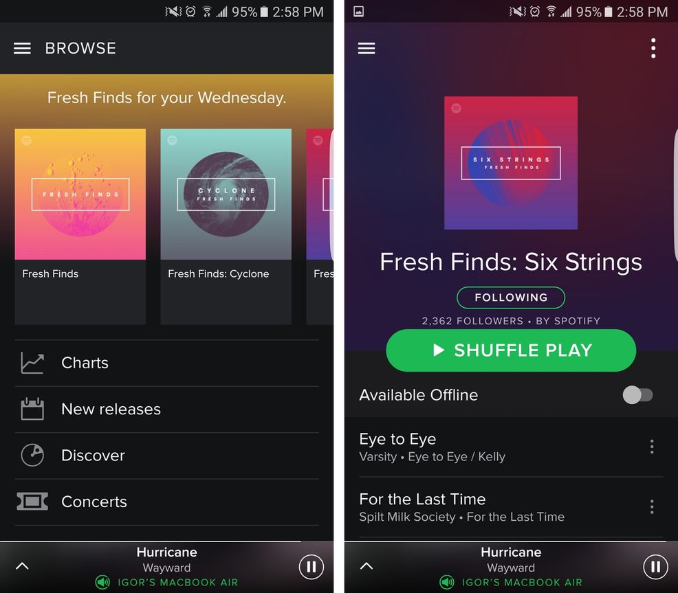 Spotify Fresh Finds