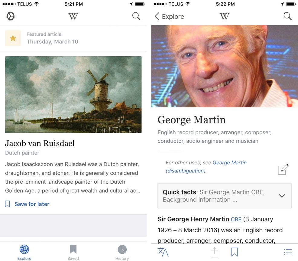 Wikipedia iOS