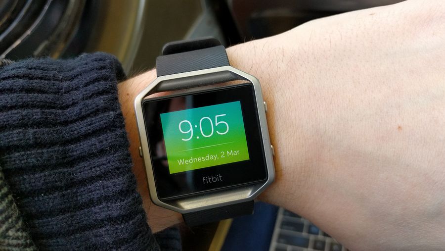 fitbit blaze on streetcar