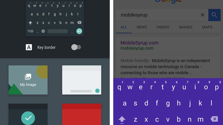 Google Keyboard colour theme update