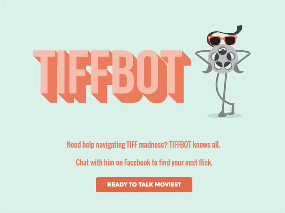 Tiffbot wants to help you decide what movies to see at the Toronto International Film Festival
