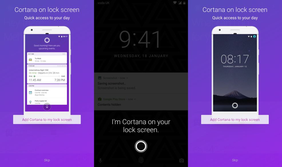 Microsoft bringing Cortana to Android lock screens in upcoming update