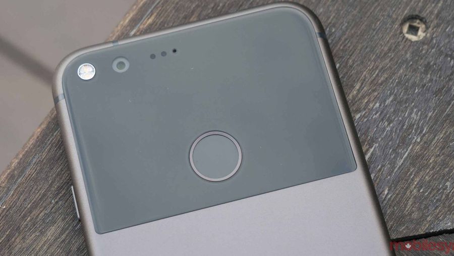 The back of the Google Pixel