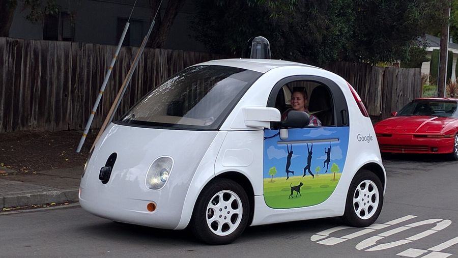 Waymo Driverless Car on road