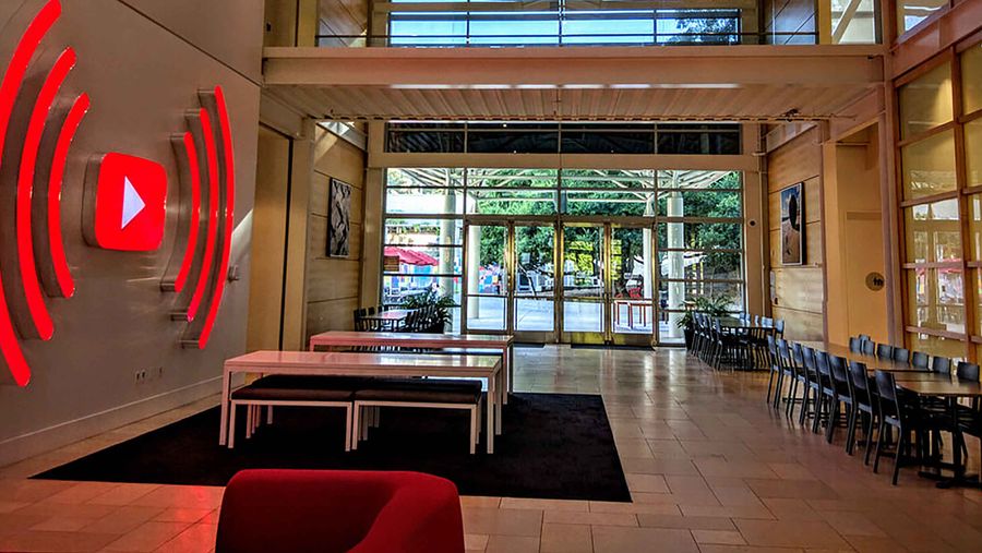 YouTube Headquarters with logo
