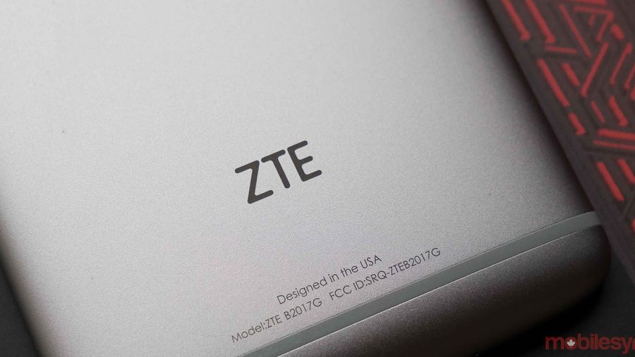 ZTE logo on the Axon 7