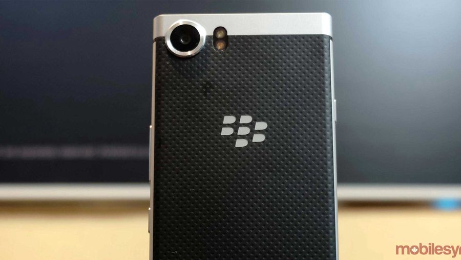 Back of BlackBerry Mercury
