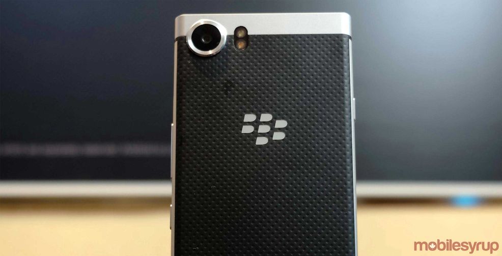 Back of BlackBerry Mercury